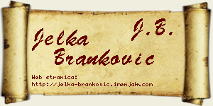 Jelka Branković vizit kartica